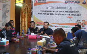 Dorong Peningkatan Kualitas Pemilu, Bawaslu Kabi Rakor dengan Stakeholder